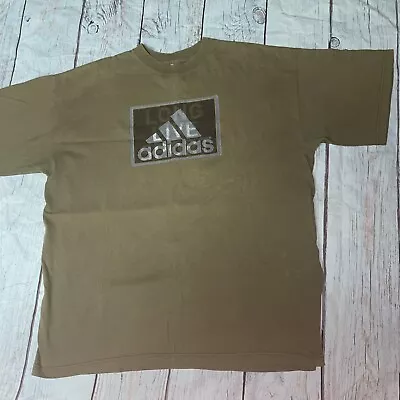 VTG Adidas T Shirt Hologram Print XL Made In USA Brown • $19.99