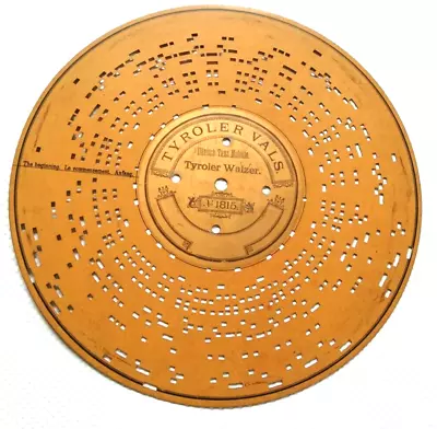 ORGAN Disc Ariston Organette Cardboard Disc Home Street Organ Spieldose #0002 • $79