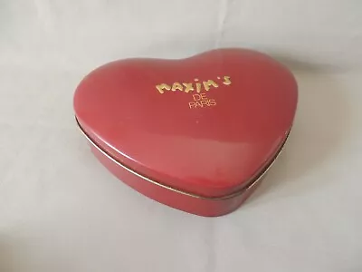 Maxim's De Paris Tin Box Heart 2010 France • $19.90