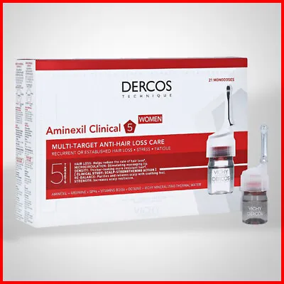 £54.05 • Buy Vichy Dercos Aminexil Clinical 5 For Women Liquid 21x6ml PCN:12585750