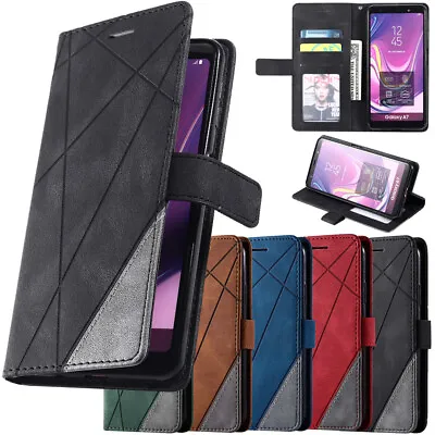 Leather Flip Card Wallet Stand Phone Cover Case For Samsung J8 J6 J3 J7 A14 S23 • $9.89
