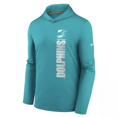 Men's Nike Miami Dolphins Hoodie Sweatshirt Green Comfort NKDF-3GT Size • $54.97