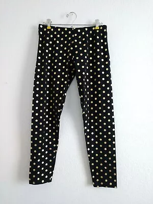 NOBO Black & Gold Foil Polka Dot Leggings Size Juniors Large 11 - 13 • $9.95