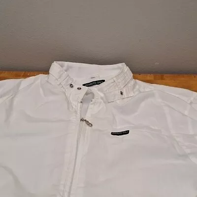 Members Only White Jacket 3XL Lightweight Jacket Retro Fitted Banding • $27.99