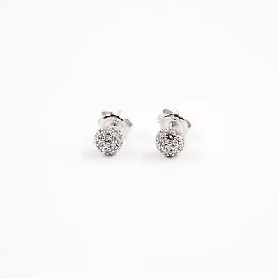 14k White Gold Round 5mm Natural Diamond Cluster Stud Earrings (1/4 CTW) • $89.98