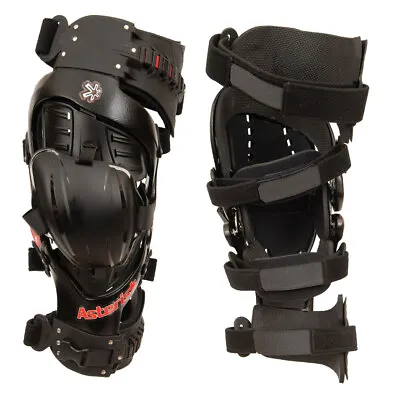 Asterisk Ultra Cell 4.1 Offroad Motocross Knee Brace Protection System Pair BLK • $664.95