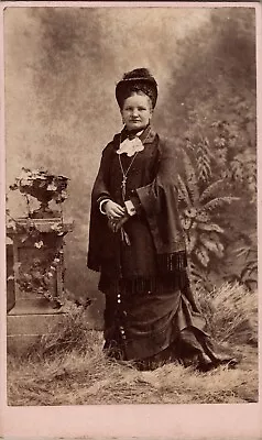 $16 • Buy Antique CDV Photo Fantastic Studio Image Woman  1870s Parkersburg W VA