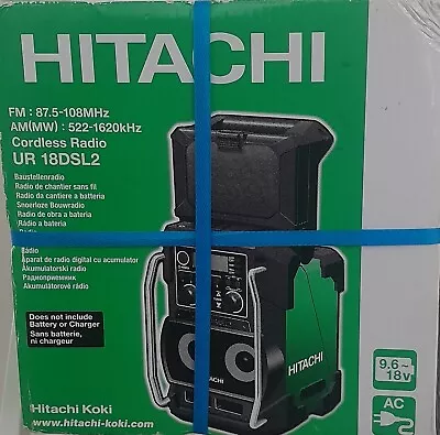 HITACHI Cordless Radio UR 18DSL2 9.6-18V  AM/FM- USB CHARGING  + AUX INPUT  • $135