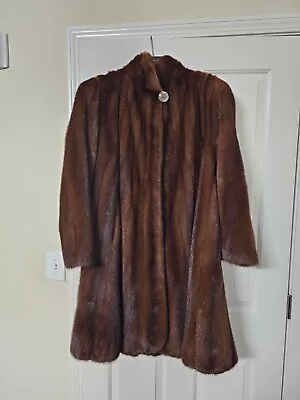 Women's Brown Fur Coat - Made Of Real Mink Fur! • $3500