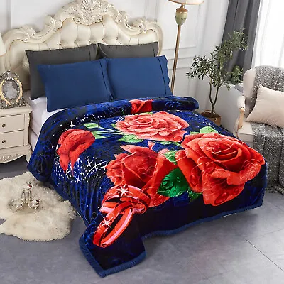 2 Ply Thick Heavy Blanket Winter Reversible Korean Mink Queen King Size Blanket • $59.98