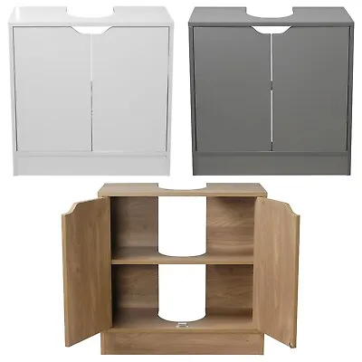 £34.99 • Buy Full Pedestal Bathroom Sink Cabinet Under Basin Unit Cupboard Storage Furniture