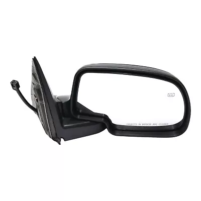 Side View Mirror Power Heated Smooth Black W/ Puddle Passenger RH For Chevy GMC • $37.51