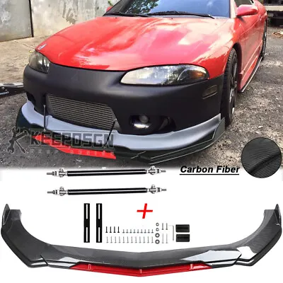 For Mitsubishi Eclipse Front Bumper Lip Splitter Body Kit Parts Accessories Rods • $103.77