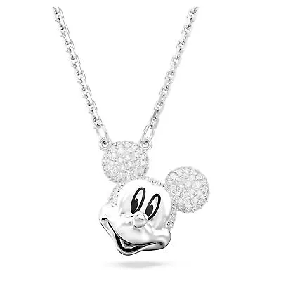Swarovski Crystal Disney Mickey Mouse Pendant White Rhodium Plated 5669116 • $117.95