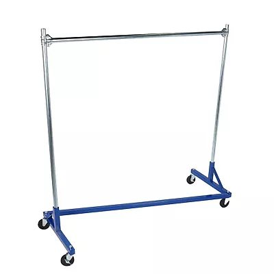 Clothing Rack Garment Z-Truck Rolling Single Rail OSHA Heavy Duty 500 Pounds • $128.95