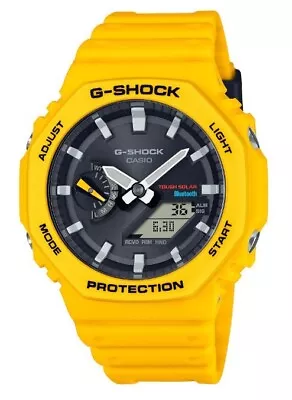 New Casio G-Shock GAB2100C-9A A/D Solar Bluetooth Resin Watch Yellow Watch • $125