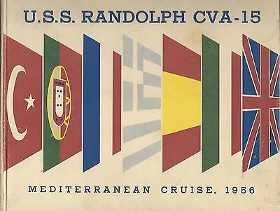 ☆ Uss Randolph Cva-15 Med Deployment Cruise Book Year Log 1956-57 - U S Navy ☆ • $379