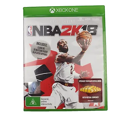 NBA 2K18 - Xbox One Manual Included PAL Sports/Basketball Strategy VGC • $15