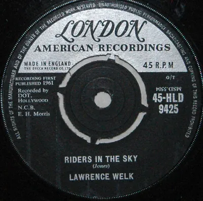 £18 • Buy Lawrence Welk - Riders In The Sky, 7 , (Vinyl)