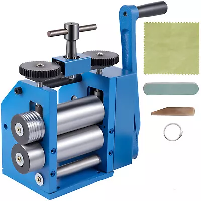 £140.11 • Buy VEVOR Manual Combination Rolling Mill 4.4 /112mm Flat Semicircle Jewelry Press