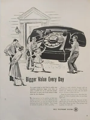 1949 Vintage Bell Telephone System Print Ad.  Post World War II • $8.99