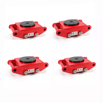 4x 6 Ton Machinery Mover Set Machine Dolly Skate 4 Rollers W/ 360° Rotate Cap • $144.40