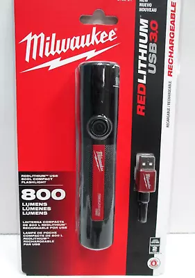 New Milwaukee 2160-21 800 Lumens High Definition Rechargeable Flashlight USB3.0  • $44.99