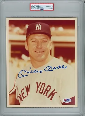 Mickey Mantle Signed 8x10 Psa Dna Af04723 Gem Mint 10 Auto Yankees Hof (d) • $1499.95