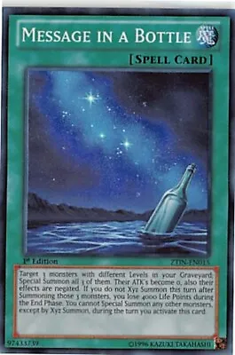  2013 Zexal Collection Tin Message In A Bottle	P2-19818 • $1.09