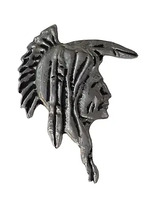 Native American Pewter Pin Badge - Hand Made In Cornwall • £8