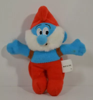 2000 November Papa Smurf 4.5  McDonald's EUROPE Plush Action Figure #11 Smurfs • $9.99