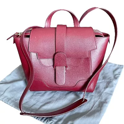 Senreve Mini Maestra Bag Chianti Leather Tote Backpack Crossbody Satchel Red • $474