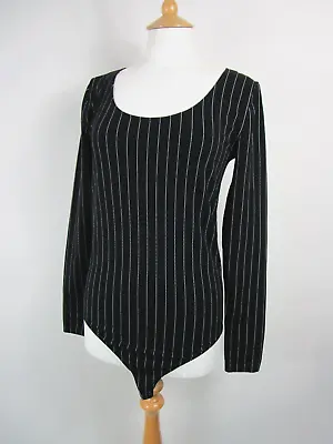£0.99 • Buy Wolford Black Pinstripe Bodysuit Size L / UK 14