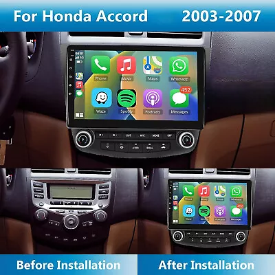 For Honda Accord 2003-2007 Carplay Car Radio Stereo Android 12 GPS Player 2+32GB • $139