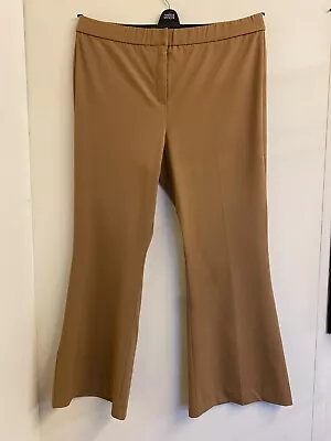 Magi Fit Tan Flared Leg Trousers With Elastic Magi Waistline - Size 22 - NEW! • £14.99