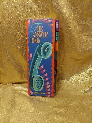 Vintage 90s Wisconsin Bell Phone Company The Answer Book Service Questions • $15