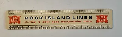 Vintage Plastic Rock Island Lines 6 Inch Ruler • $9.99