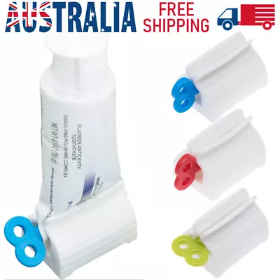 3PCS Toothpaste Squeezer Bathroom Tube Dispenser Seat Easy Stand Rolling Holder • $6.49