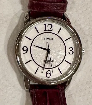 Timex 2011 Indiglo WR30M Silver Tone Qrtz Analog Unisex Watch 35mm Case Working • $19.58