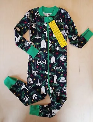 Nwt Hanna Andersson Star Wars Ornaments Christmas Zipper Sleeper Pajamas 90 3 3t • $28.99