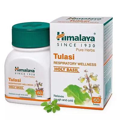 Himalaya Wellness Tulasi 60 Tablets Pure Herbs For Respiratory Wellness • £15.11