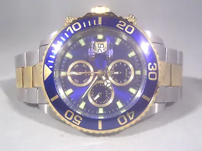 Invicta Reserve Pro Diver Valjoux 7750 Swiss Automatic Gold Silver Blue Watch • $639