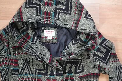 Mossimo Supply Co Jacket Womens M Hooded Southwestern Aztec Tribal Light Preppy • $23.64