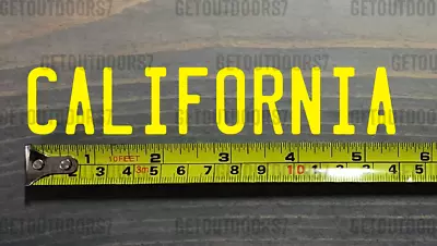 California Sticker Decal 5.5  License Plate Font Legacy Old DIE CUT Vinyl • $3.99