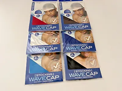 Stocking Wave Caps 2PCS Per Color Breathable Hip Hop Doo Rag Flexible  Head Wrap • $6.99
