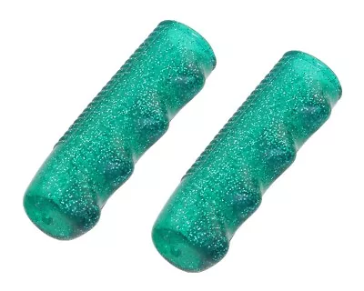GREEN Mini Grips For 12  Bicycle SPARKLE Flakes Chopper Lowrider Beach Cruiser. • $5.91