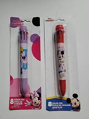 Disney Mickey+ Minnie Mouse 8 Color Pens.  Brand New Factory Sealed  • $19.99