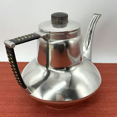 Vintage MCM Danish Modern METAWA HOLLAND Real Pewter TEAPOT Kettle Etain Pur • $17.99