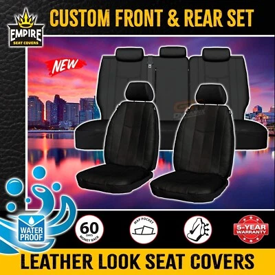 $289.95 • Buy FRONT & REAR Leather LOOK Seat Covers For Mitsubishi ASX XA XB 8/2011-10/2016