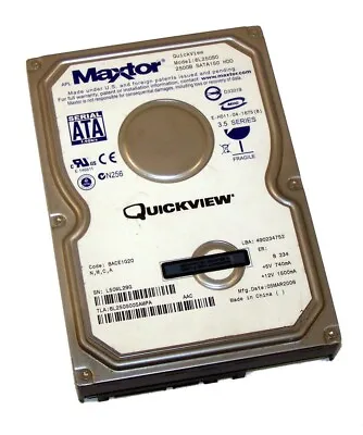 300GB Maxtor SATA Internal Hard Drive Disk 3.5 Inch Quickview HDD 6L300S0 • £9.99